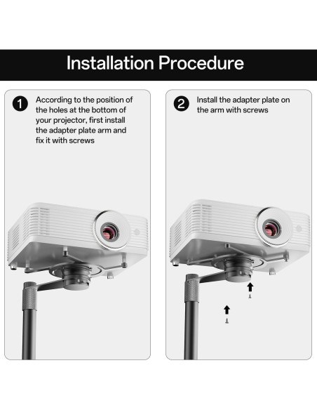 Placa Adaptadora Proyector Perfectisan Aluminio Múltiples Agujeros