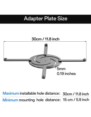 Placa Adaptadora Proyector Perfectisan Aluminio Múltiples Agujeros