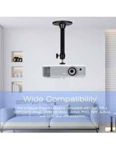 Soporte de Proyector de Techo Docooler Ajustable Negro 2