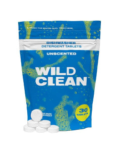 Tabletas de detergente para lavavajillas Wild Clean - Ecológicas, 30 unidades