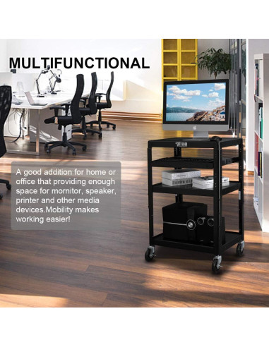 Carro de Presentación TUFFIOM AV Ajustable 60-107 cm Negro