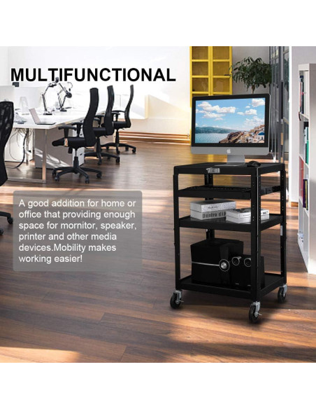 Carro de Presentación TUFFIOM AV Ajustable 60-107 cm Negro Carro de Presentación TUFFIOM AV Ajustable 60-107 cm Negro