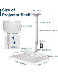 Soporte de Techo para Proyector 2-Be-Best Ajustable Plata 2