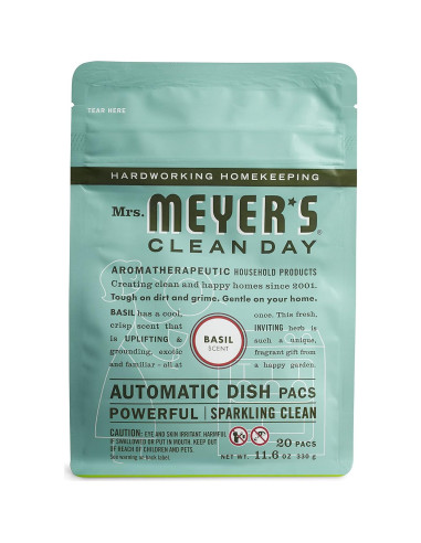 Paquetes de Lavavajillas Automáticos Mrs. Meyer's 360g Albahaca