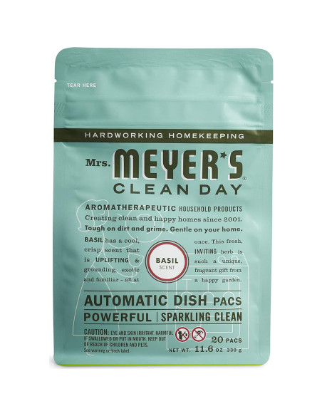 Paquetes de Lavavajillas Automáticos Mrs. Meyer's 360g Albahaca