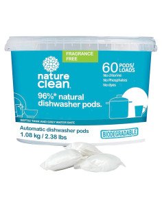 Cápsulas para Lavavajillas Nature Clean 60 Unidades Ecológicas
