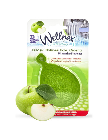 Ambientador y Limpiador para Lavavajillas Wellnax Manzana Verde