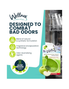 Ambientador y Limpiador para Lavavajillas Wellnax Manzana Verde 2