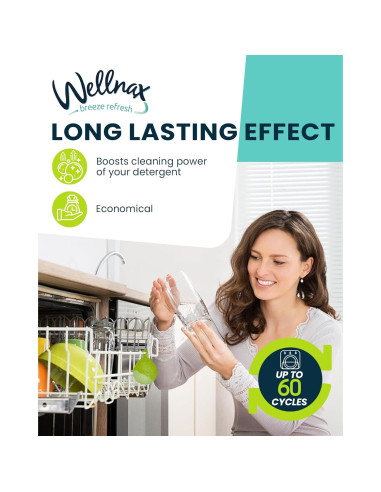 Ambientador y Limpiador para Lavavajillas Wellnax Manzana Verde