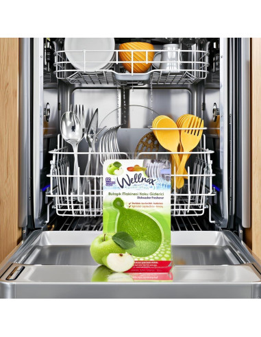 Ambientador y Limpiador para Lavavajillas Wellnax Manzana Verde