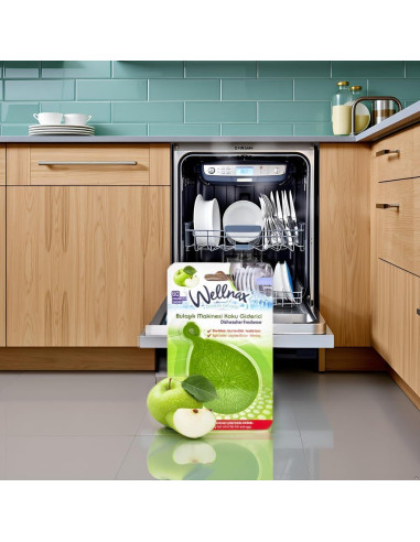 Ambientador y Limpiador para Lavavajillas Wellnax Manzana Verde