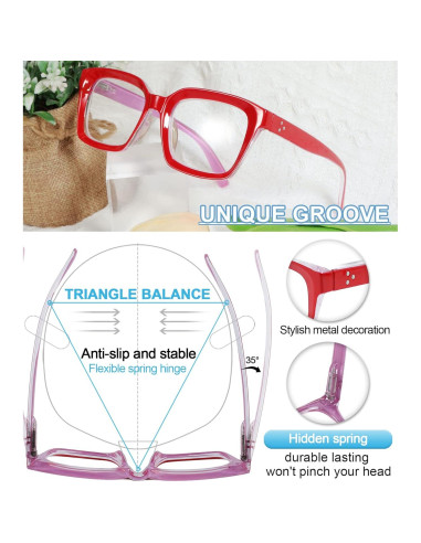 Gafas de Lectura MARE AZZURO Cuadradas Retro 2.0 Mujeres