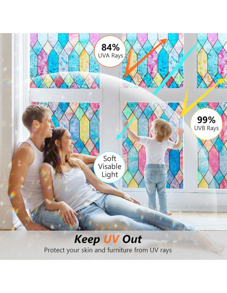 Película para Ventanas Kromapolis Arcoíris 44.5x200 cm Película para Ventanas Kromapolis Arcoíris 44.5x200 cm