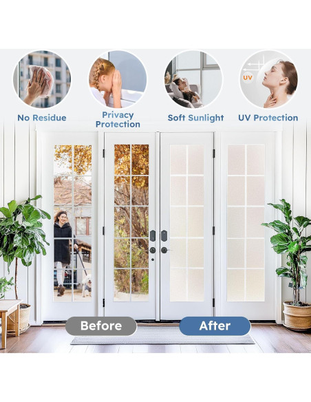 Película de Privacidad Rabbitgoo 44.5x200 cm Esmerilada UV