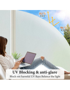 Película de Privacidad DUOFIRE 30x200 cm Esmerilado Anti-UV 2