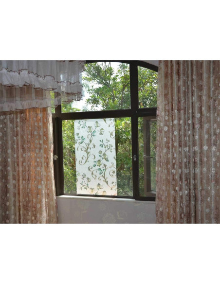 Película de Ventana Privada VSUDO 45x200 cm Floral Anti-UV
