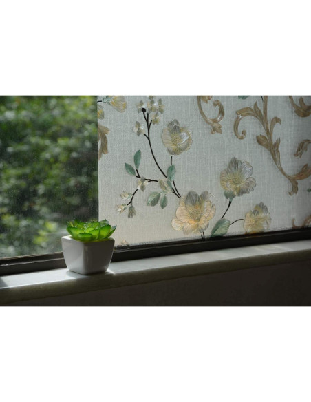 Película de Ventana Privada VSUDO 45x200 cm Floral Anti-UV