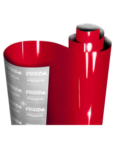 Vinilo VViViD Ultra Gloss Candy Rojo 0.3m x 1.5m para Autos
