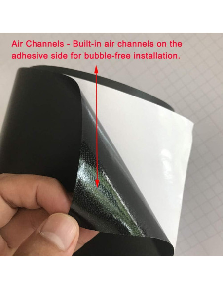 Envoltura de Vinilo Negra Mate LZLRUN 0.3 m x 1.5 m para Auto