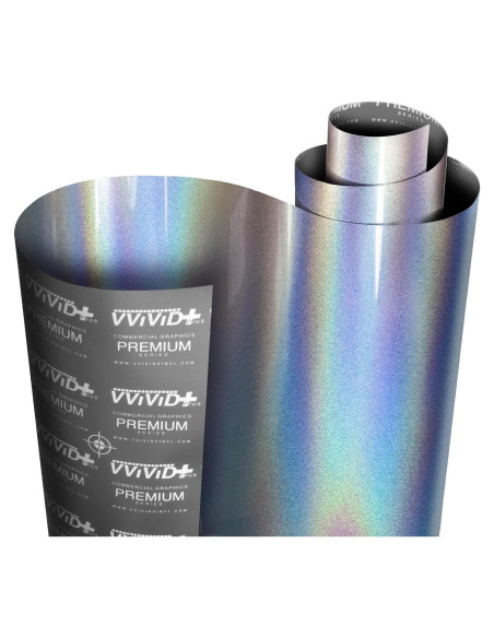 Vinilo VViViD Ultra Gloss Plata Arcoíris 30.48x152.4cm