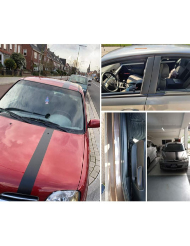 Envoltura de Vinilo Negra Mate LZLRUN 0.3 m x 1.5 m para Auto