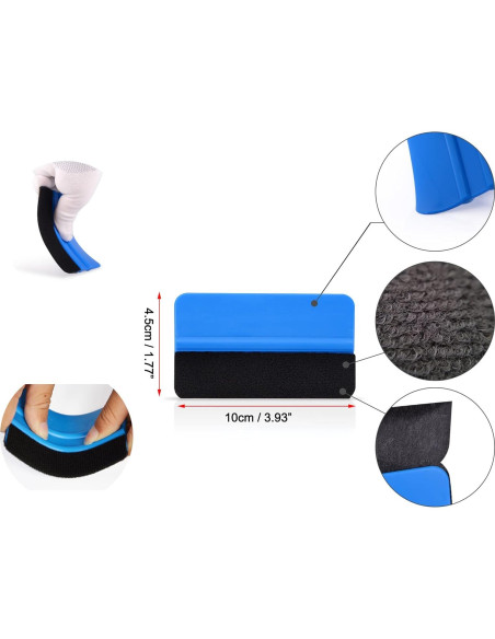 Envoltura de Vinilo Negra Mate LZLRUN 0.3 m x 1.5 m para Auto