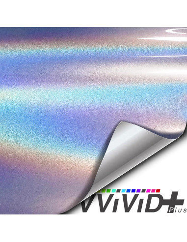 Vinilo VViViD Ultra Gloss Plata Arcoíris 30.48x152.4cm