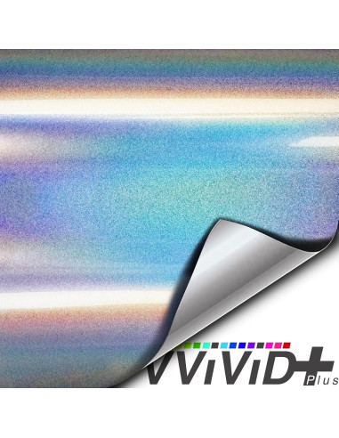 Vinilo VViViD Ultra Gloss Plata Arcoíris 30.48x152.4cm