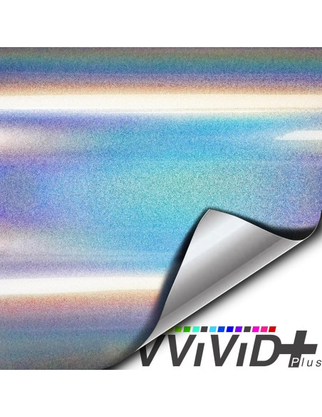 Vinilo VViViD Ultra Gloss Plata Arcoíris 30.48x152.4cm