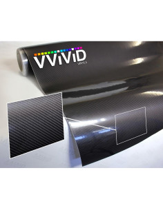 Vinilo de Fibra de Carbono Negra VViViD 30x10 cm - 2 Hojas 2