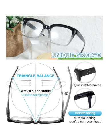 Gafas de Lectura MARE AZZURO Cuadradas 2.25 Mujeres