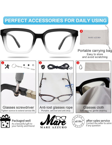 Gafas de Lectura MARE AZZURO Cuadradas 2.25 Mujeres