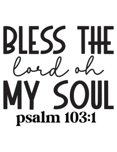 Calcomanía Cristiana Vinilo Impermeable Salmo 103:1 - Pegatina Religiosa