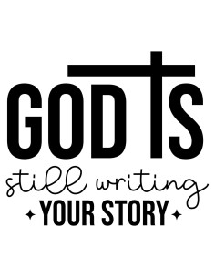 Calcomanía Cristiana Vinilo Impermeable - Dios aún está escribiendo tu historia