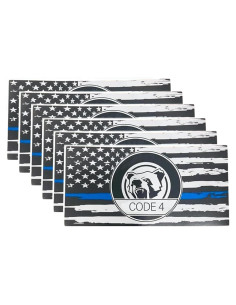 6 Calcomanías de Línea Azul delgada ColisPar para Coches