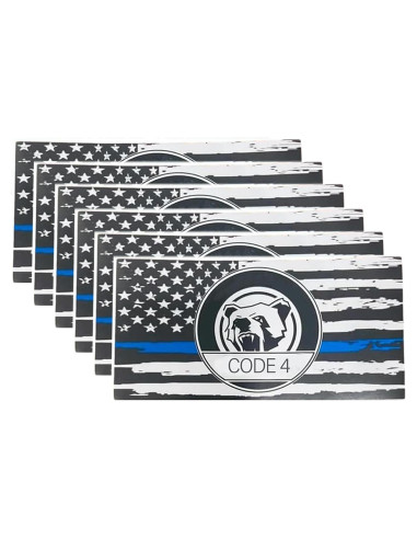 6 Calcomanías de Línea Azul delgada ColisPar para Coches