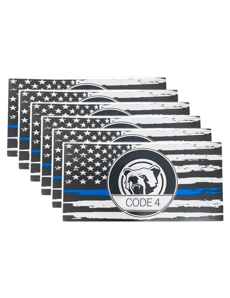 6 Calcomanías de Línea Azul delgada ColisPar para Coches