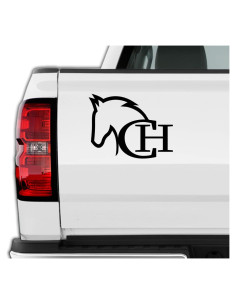 Calcomanía Personalizada de Vinilo Caballo Iniciales - AmigosTees