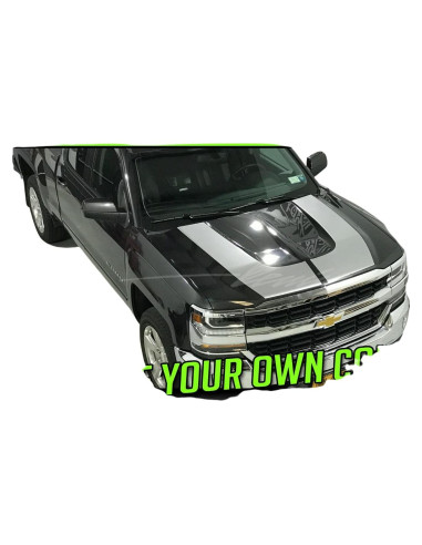 Calcomanías de Vinilo Rayas de Carreras para Capó Silverado 2016-2018