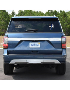 Calcomanías para Auto 3pcs ColisPar Línea Azul y Calavera 2