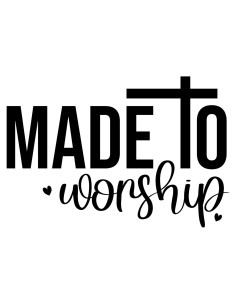 Calcomanía Cristiana Hecho para Adorar - Vinilo Impermeable