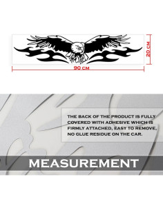 Calcomanías 3D W-POWER Calavera Negra para Autos 46x40cm 2