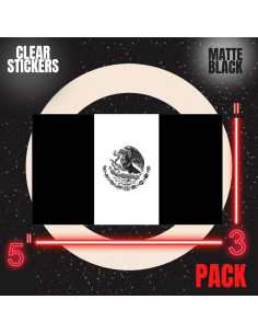 Calcomanías de Bandera Mexicana Reconquest 12.7x7.6 cm - Paquete de 3 2