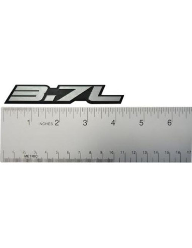 Emblema 3.7L Aluminio ERPART Grabado Anodizado 110x20mm
