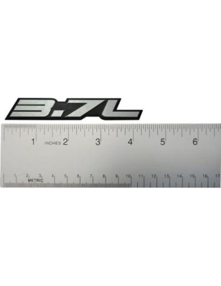 Emblema 3.7L Aluminio ERPART Grabado Anodizado 110x20mm