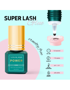 Pegamento para Extensiones de Pestañas VAVALASH 5ml Negro 0.3s Secado 2