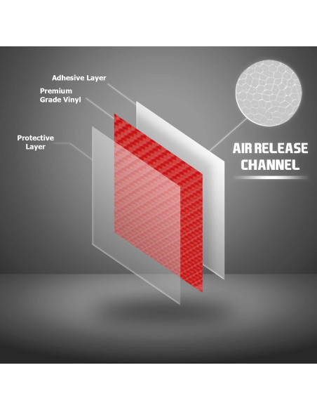 Vinilo Adhesivo EZAUTO WRAP 24x60" Rojo con Herramientas