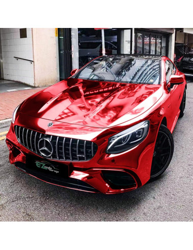 Vinilo Adhesivo EZAUTO WRAP 24x60" Rojo con Herramientas