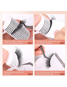 Tiras de Pestañas Autoadhesivas Kiromiro 36 Pcs Reutilizables 2