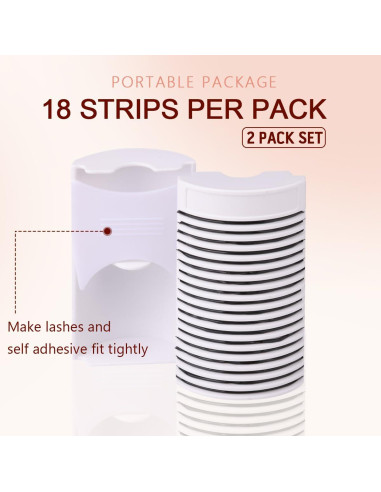 Tiras de Pestañas Autoadhesivas Kiromiro 36 Pcs Reutilizables